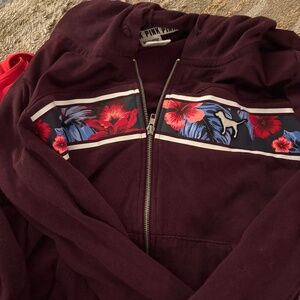 PINK Victoria's Secret full zip tropical jacket